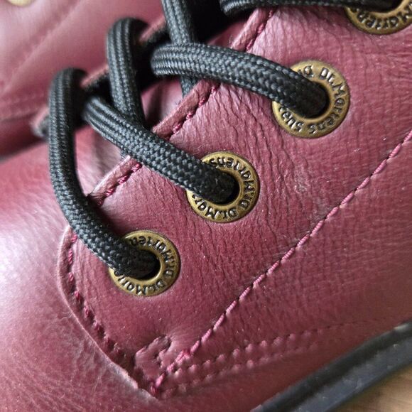 EUC DR MARTENS AIRWAIR MAROON LACE UP BOOTS SIZE US 6 WOMENS - Picture 9 of 16